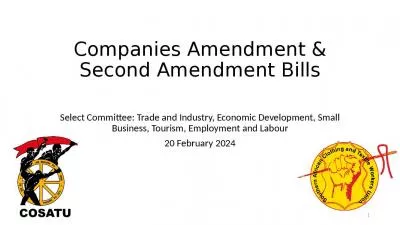 Companies Amendment & Second Amendment Bills