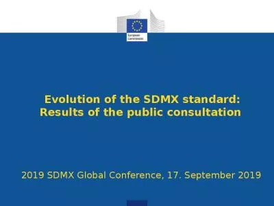 Evolution of the SDMX standard: Results of the public consultation