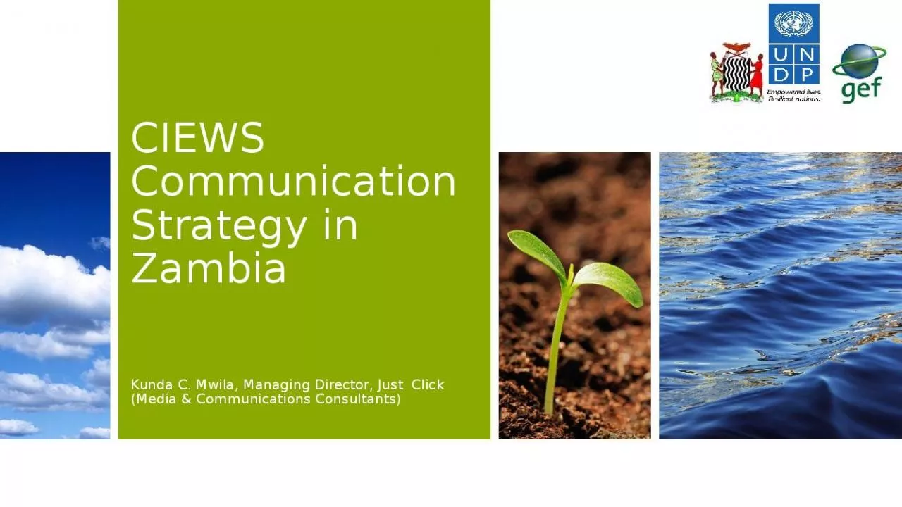 PPT-CIEWS Communication Strategy in Zambia