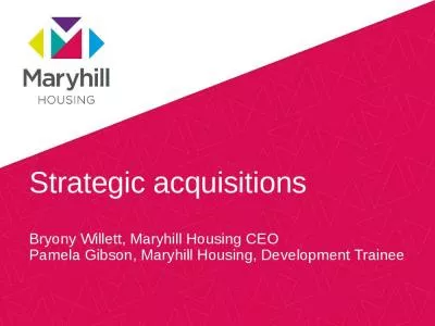 Strategic acquisitions Bryony Willett, Maryhill Housing CEO Pamela Gibson, Maryhill Housing,