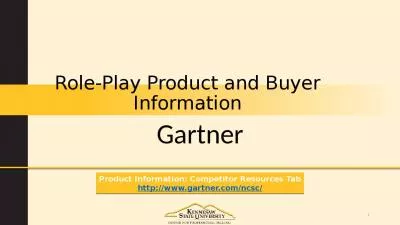 Role-Play Product and Buyer Information