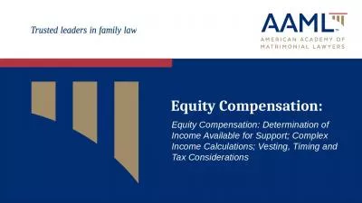 Equity Compensation: