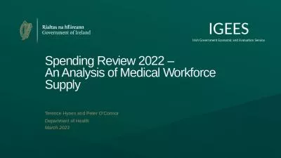 Spending Review 2022    An Analysis of Medical Workforce Supply