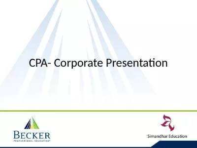 CPA- Corporate Presentation