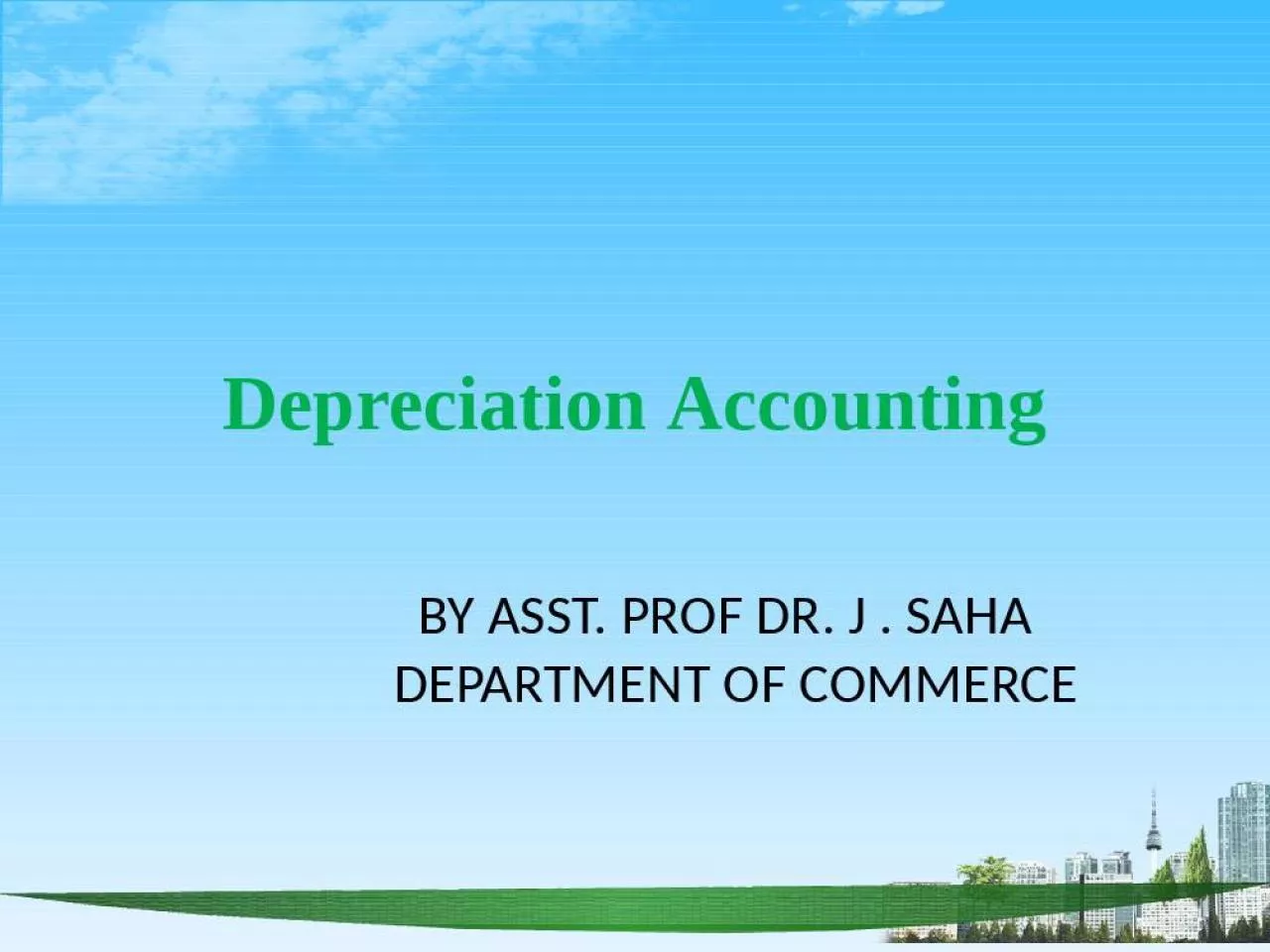 PPT-Depreciation Accounting