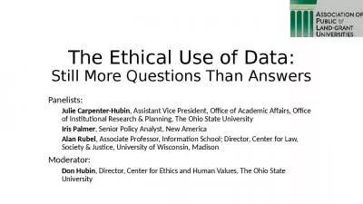 The Ethical Use of Data: Still More Questions Than Answers