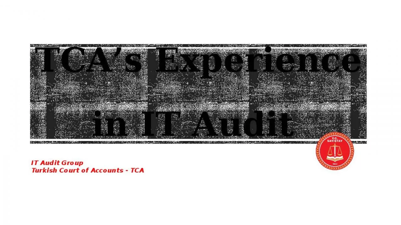 PPT-TCA s Experience in IT Audit