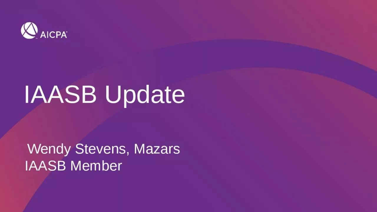 PPT-IAASB Update