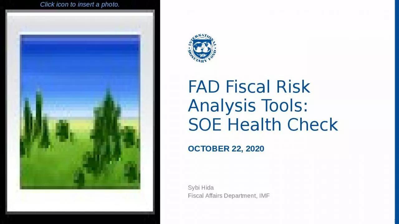 PPT-FAD Fiscal Risk Analysis Tools: SOE Health Check