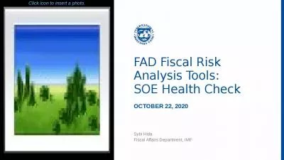 FAD Fiscal Risk Analysis Tools: SOE Health Check