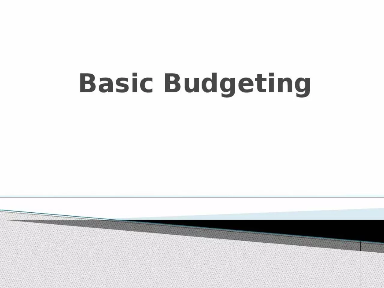 PPT-Basic Budgeting