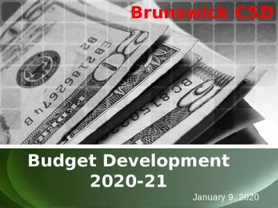 Budget Development 2020-21