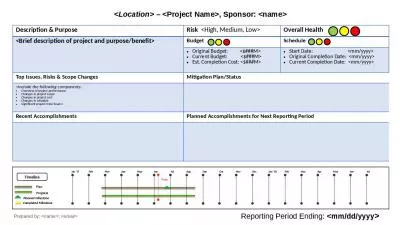 <Location>   <Project Name>, Sponsor: <name>