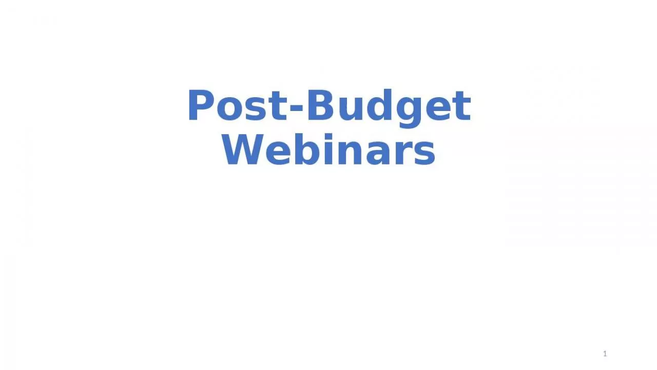 PPT-Post-Budget Webinars