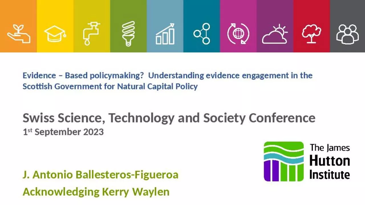 PPT-Evidence Based policymaking? Understanding evidence engagement in the Scottish Government