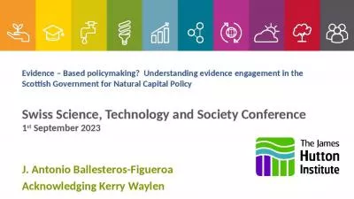 Evidence   Based policymaking?  Understanding evidence engagement in the Scottish Government