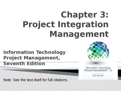 Chapter 3: Project Integration Management