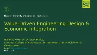 Value-Driven Engineering Design & Economic Integration