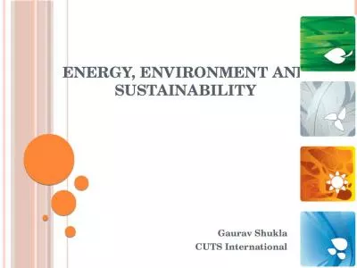 Energy, Environment and Sustainability