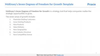 McKinsey's Seven Degrees of Freedom for Growth Template