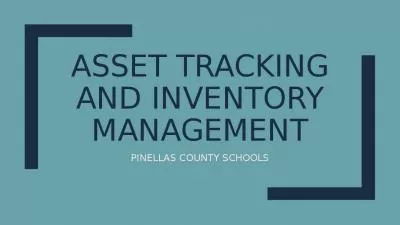 asset tracking and inventory management