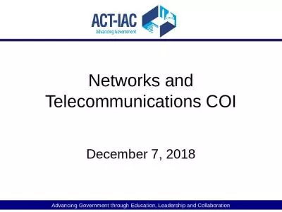 Networks and Telecommunications COI