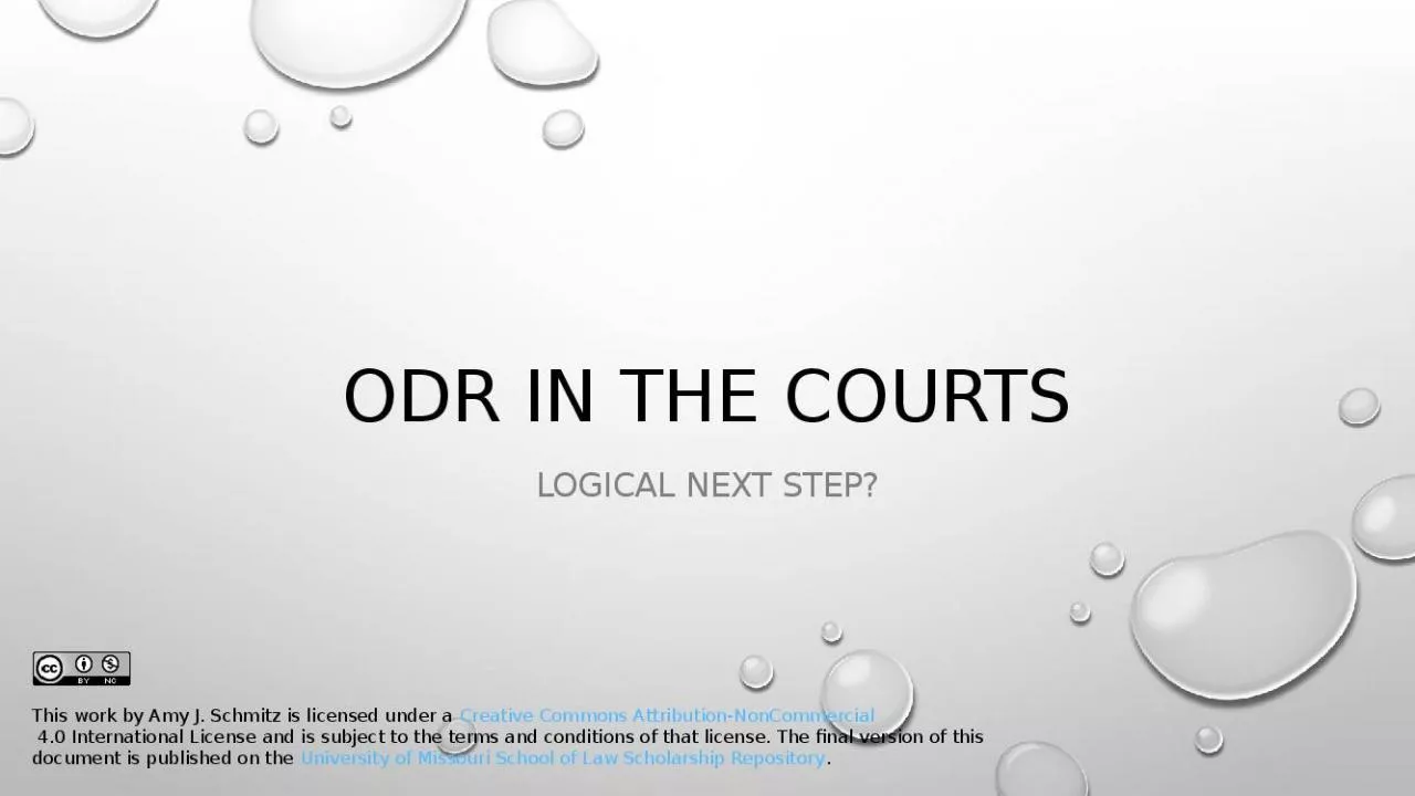 PPT-ODR in the Courts