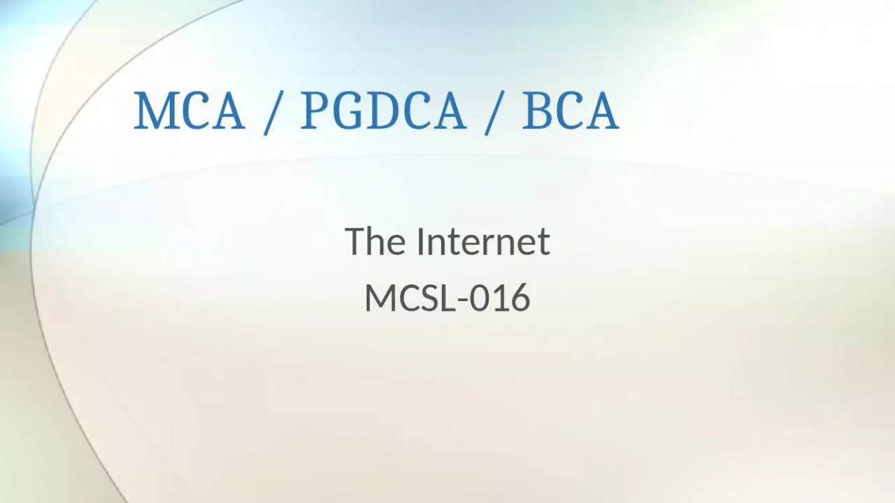 PPT-MCA / PGDCA / BCA