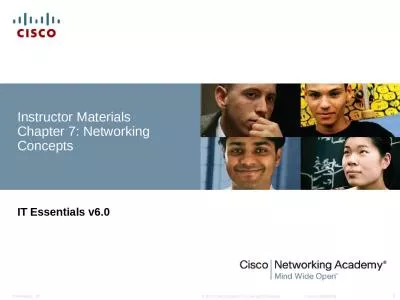 Instructor Materials Chapter 7: Networking Concepts