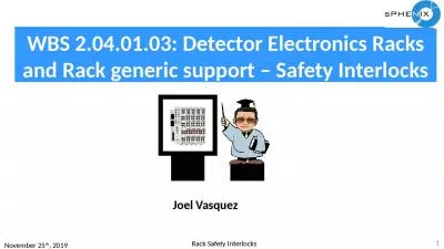 WBS 2.04.01.03: Detector Electronics Racks and Rack generic support   Safety Interlocks