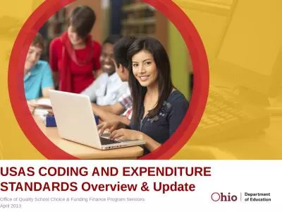 USAS CODING AND EXPENDITURE STANDARDS Overview & Update