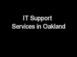 IT Support Services in Oakland
