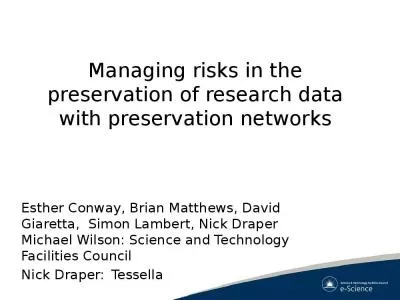 Managing risks in the preservation of research data with preservation networks