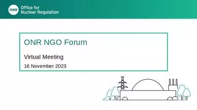 ONR NGO Forum Virtual Meeting 16 November 2023