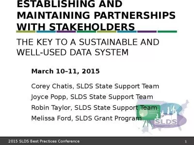 Establishing and Maintaining Partnerships with Stakeholders