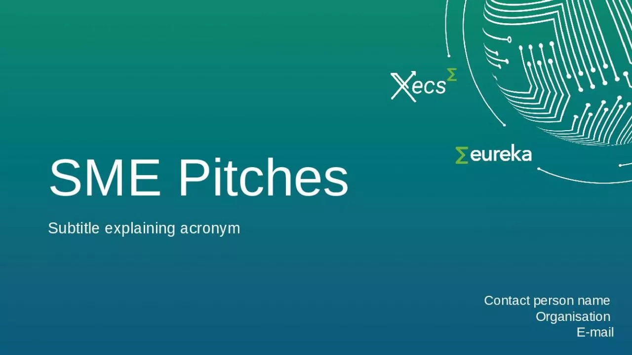 PPT-SME Pitches