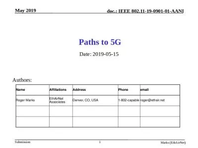 Paths to 5G