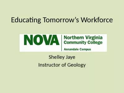 Educating Tomorrow s Workforce