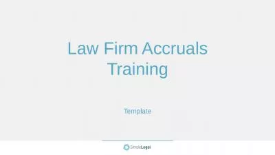 Law Firm Accruals Training