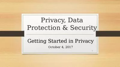 Privacy, Data Protection & Security