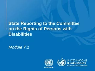 State Reporting to the Committee on the Rights of Persons with Disabilities