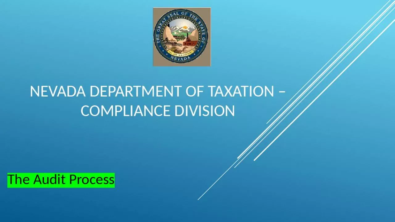 PPT-Nevada Department of Taxation Compliance Division