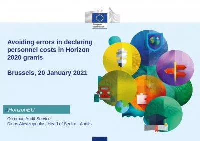 Avoiding errors in declaring personnel costs in Horizon 2020 grants Brussels, 20 January