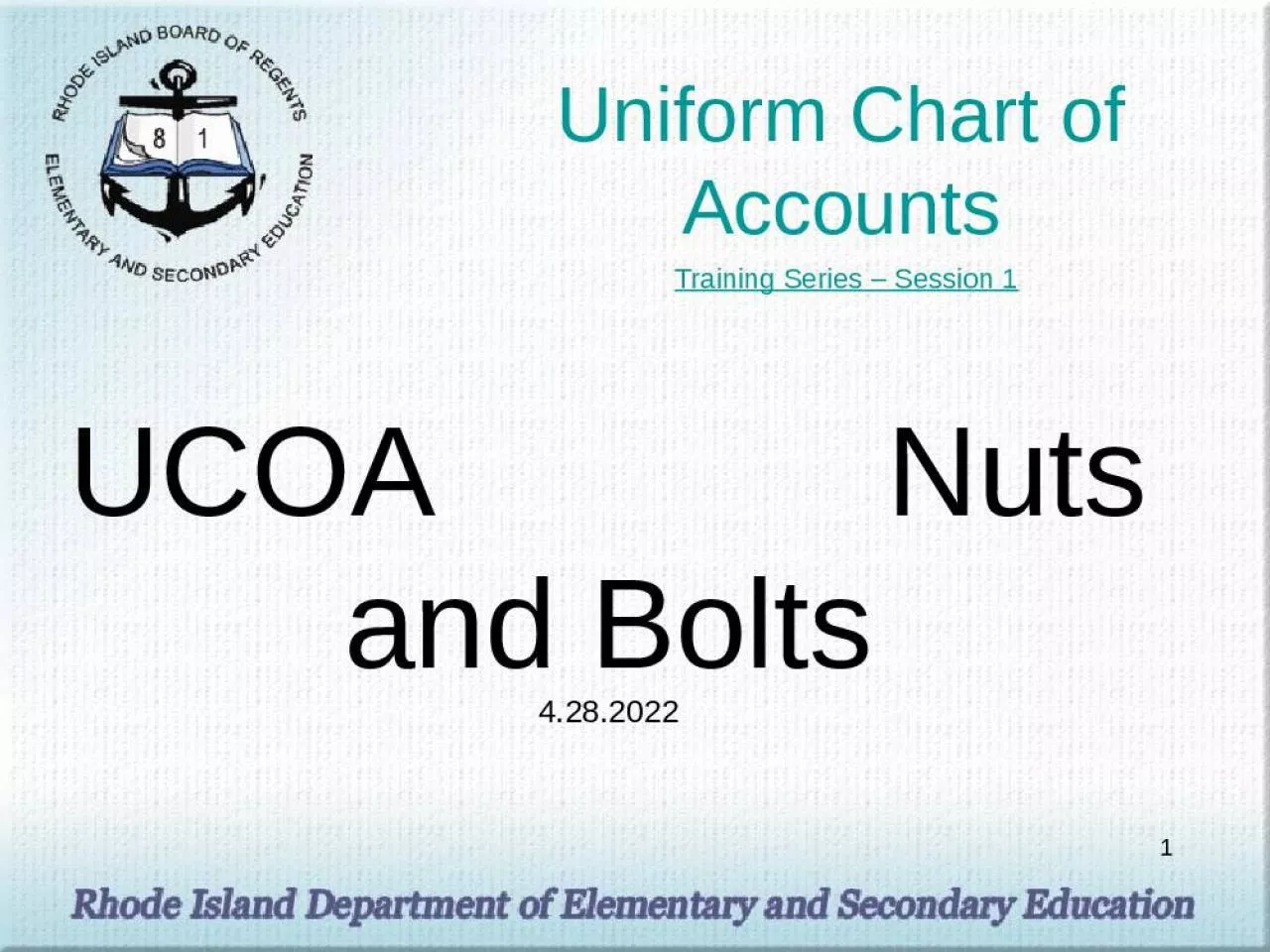 PPT-Uniform Chart of Accounts