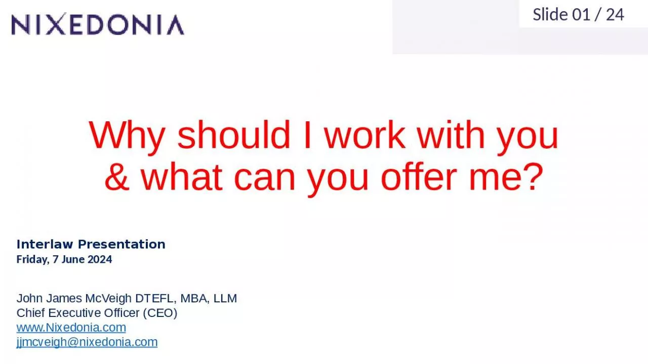 PPT-Why should I work with you & what can you offer me?