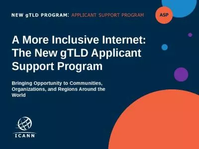 A More Inclusive Internet: The New gTLD Applicant Support Program