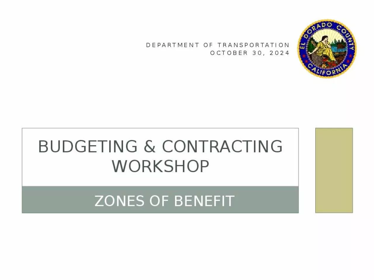 PPT-Budgeting & contracting workshop