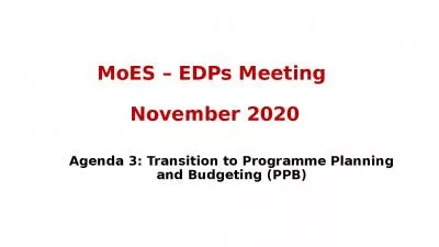 MoES   EDPs Meeting  November 2020