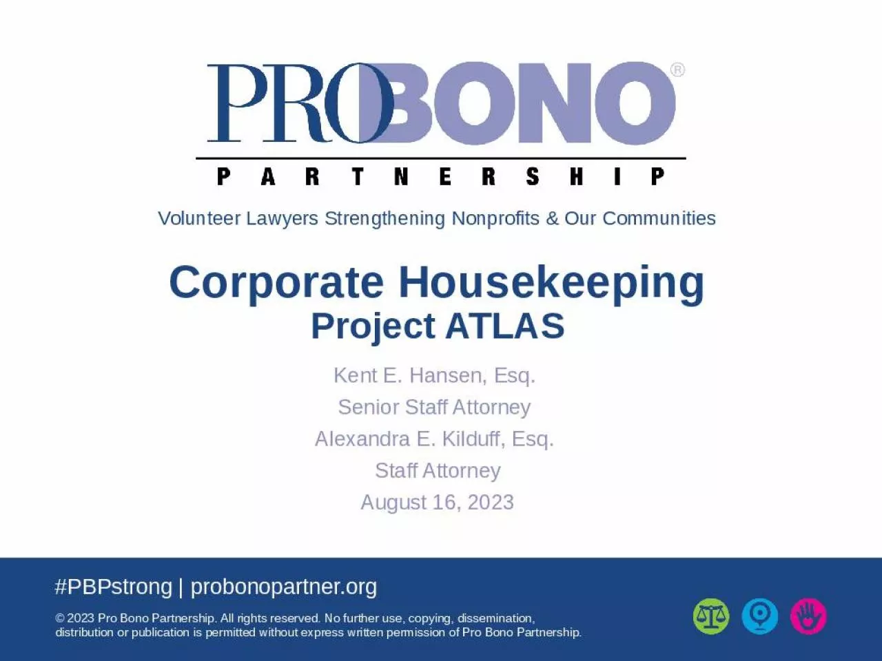 PPT-Corporate Housekeeping Project ATLAS