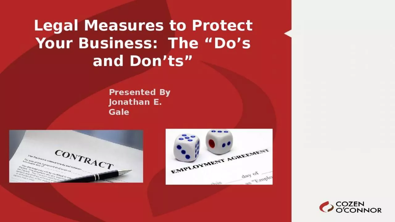 PPT-Legal Measures to Protect Your Business: The Do s and Don ts